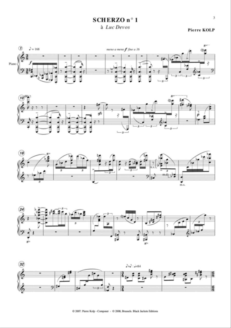 Scherzo 1 for piano Piano Solo scores gallery preview page 3