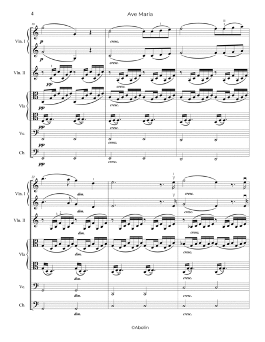 Bach/Gounod: Ave Maria - String Orchestra String Orchestra scores gallery preview page 5