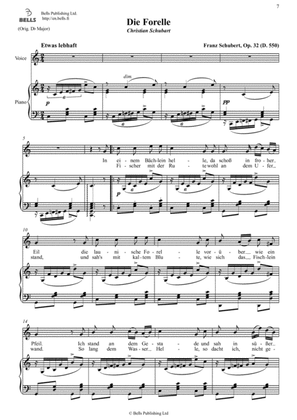 Die Forelle, Op. 32 (D. 550) (C Major)