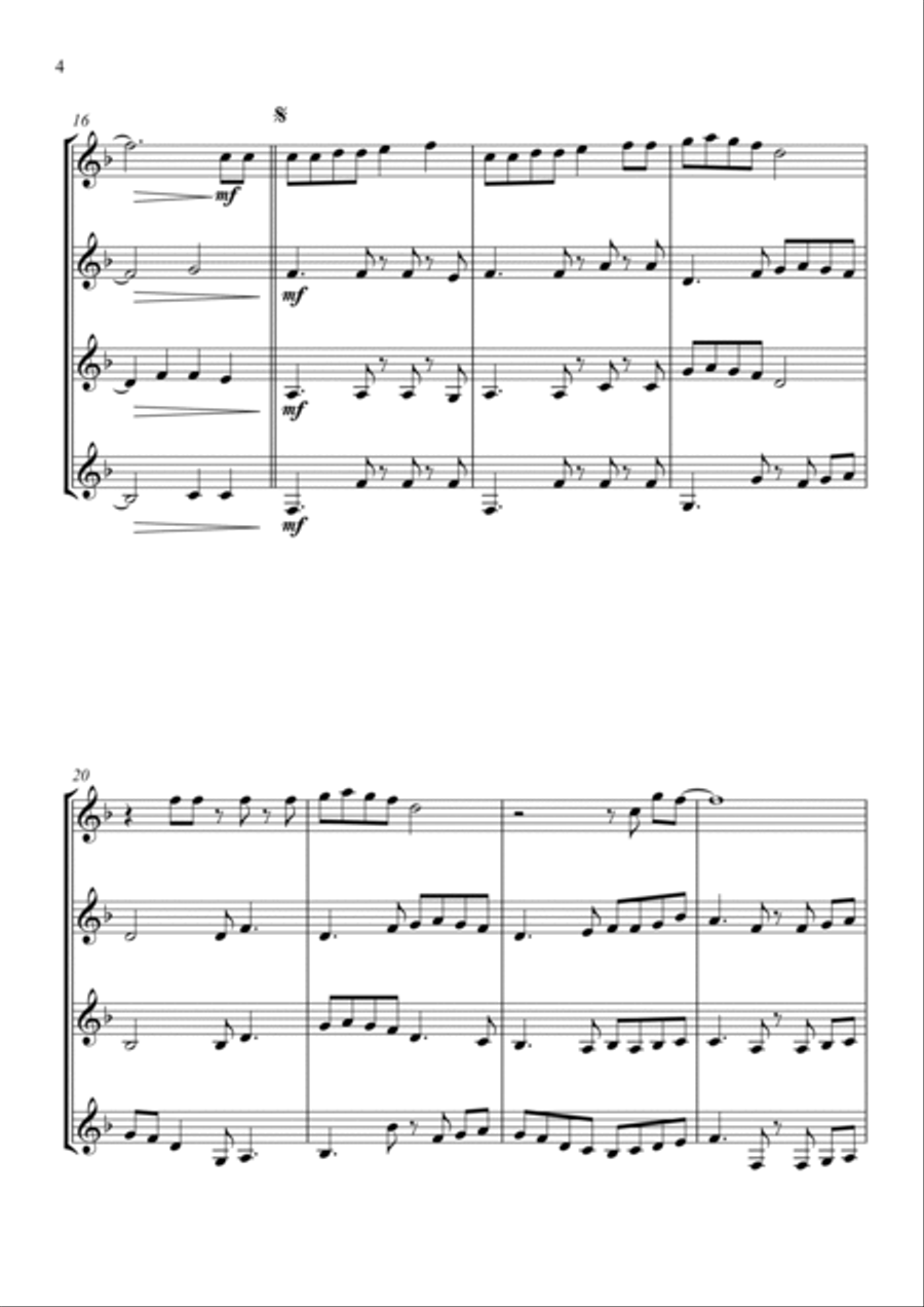 Marry You Clarinet Quartet scores gallery preview page 4