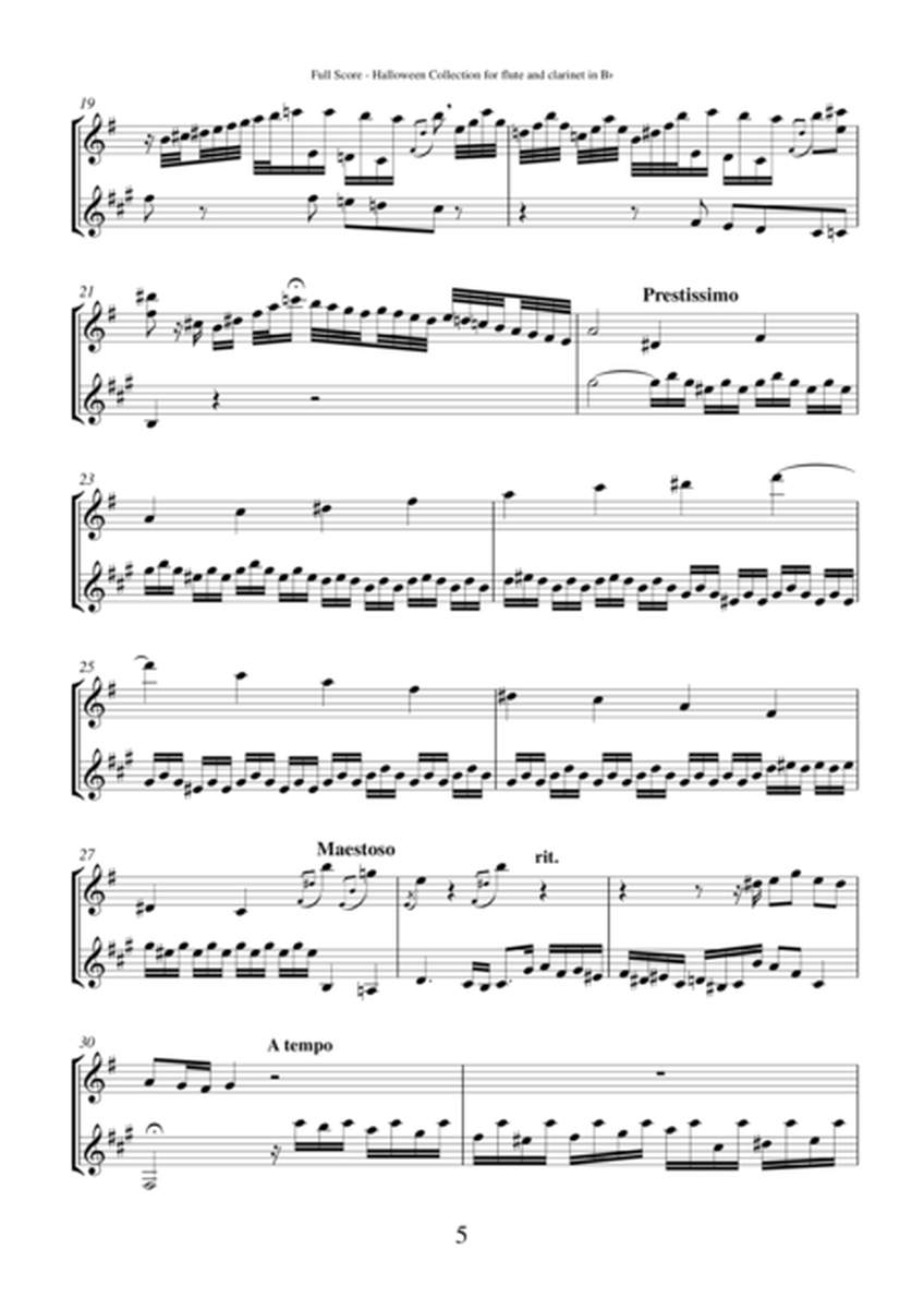 Halloween Collection arrangements for flute and clarinet