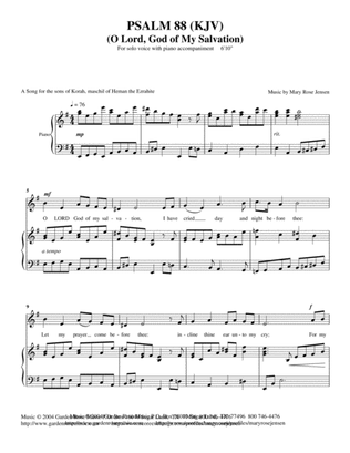 Psalm 88 (KJV) - Vocal Solo with piano solo