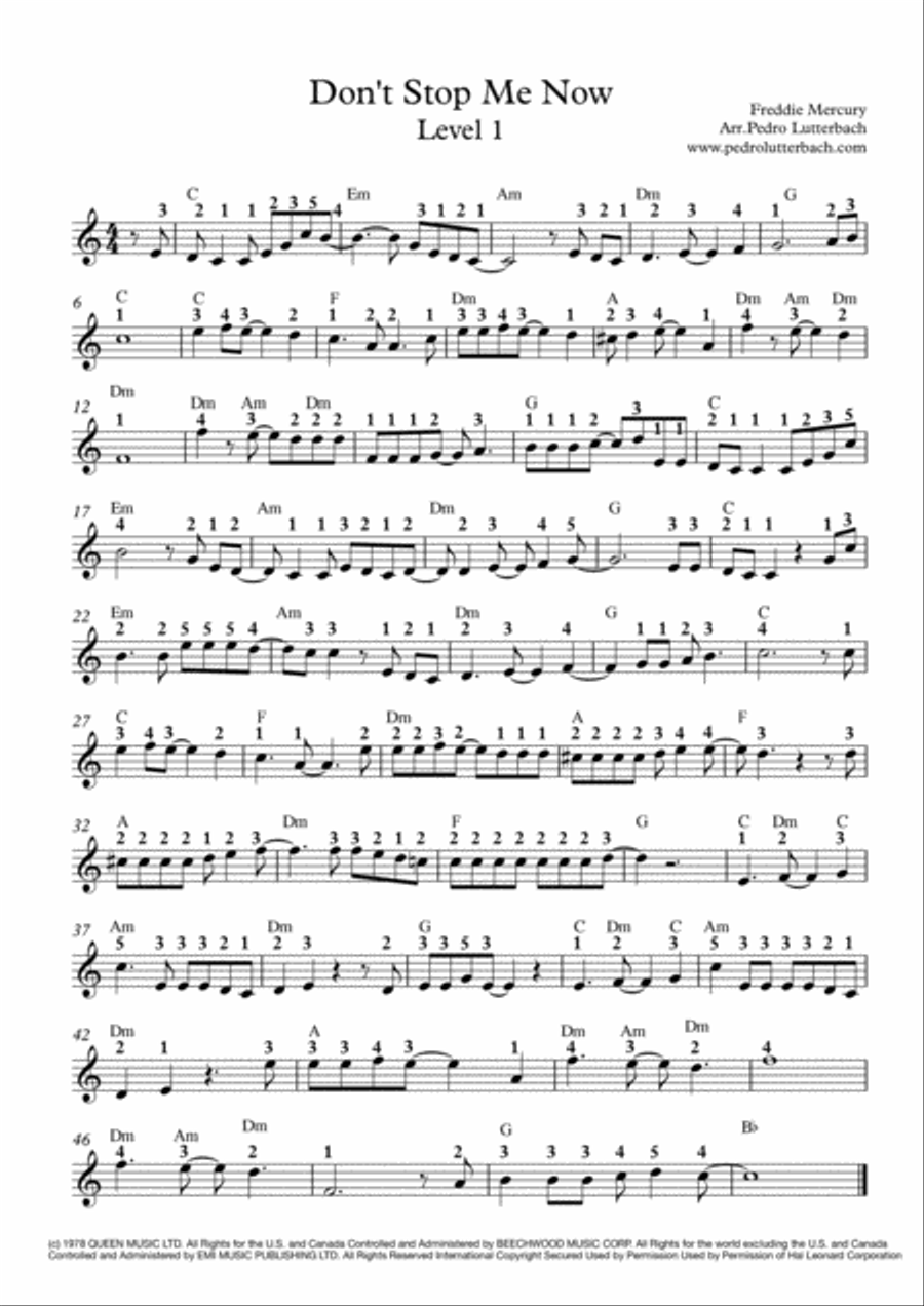 Don't Stop Me Now Don't Stop Me Now Voice scores gallery preview page 1