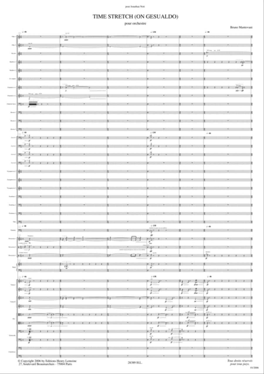 Time Stretch (On Gesualdo) Orchestra scores gallery preview page 2