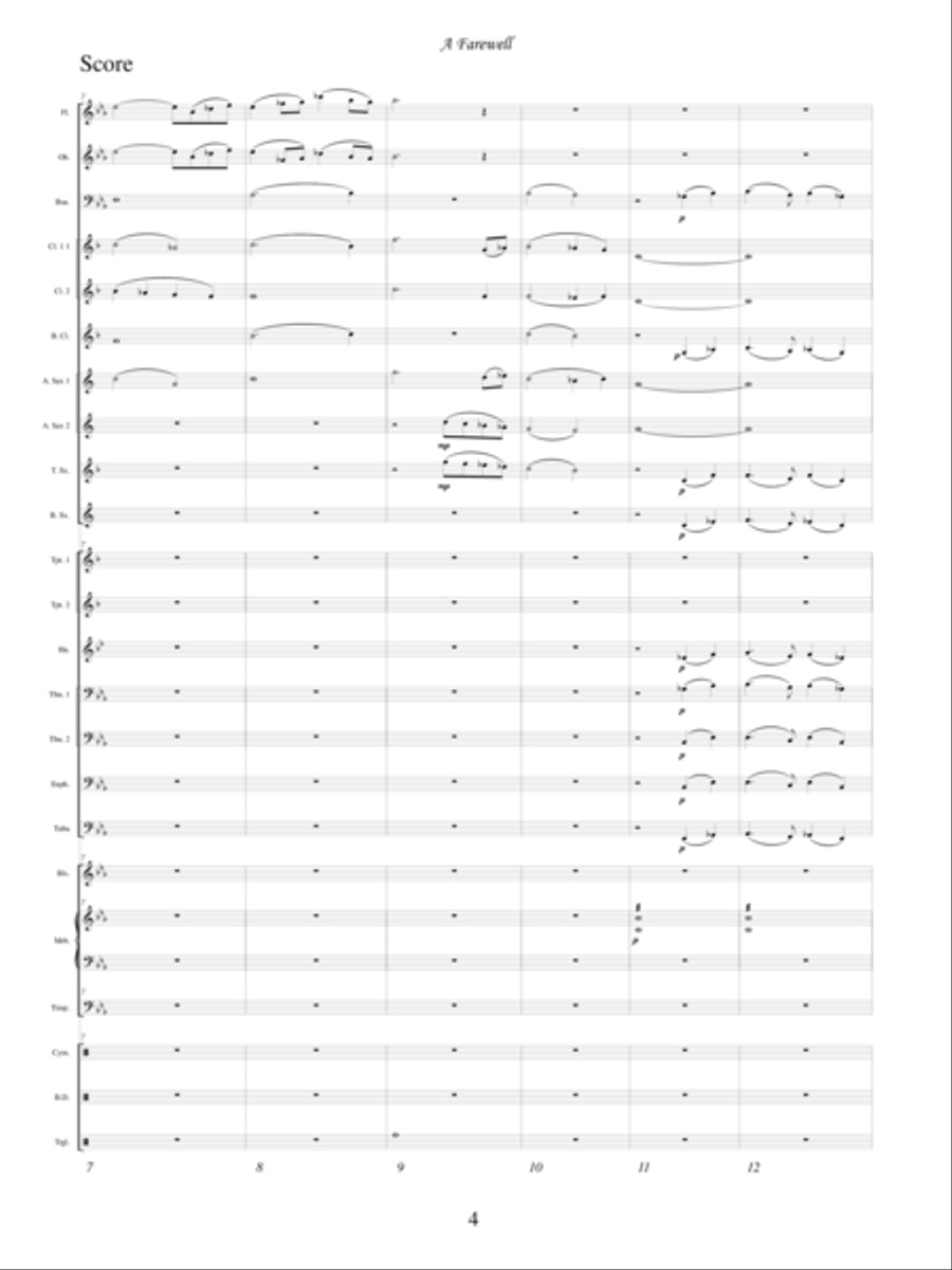 A Farewell Concert Band scores gallery preview page 3