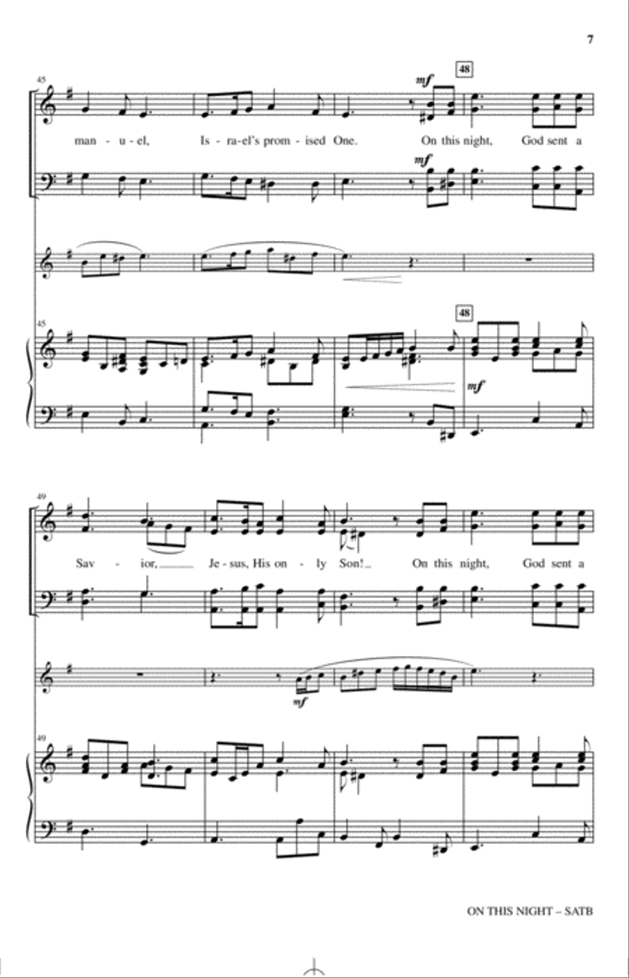 On This Night Choir scores gallery preview page 6