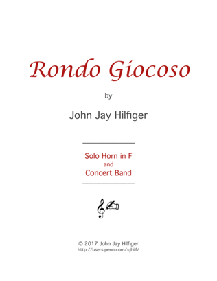 Book cover for Rondo Giocoso for Horn and Band