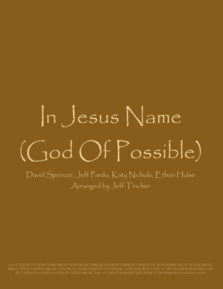 In Jesus Name (god Of Possible)