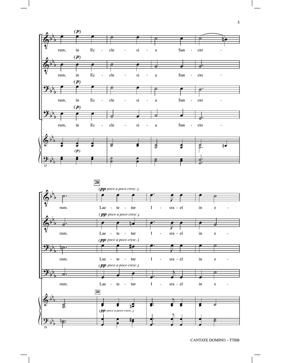 Cantate Domino Cantate Domino TTBB scores gallery preview page 3