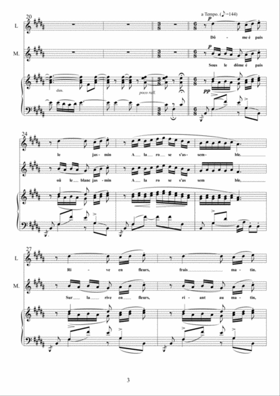 Flower Duet From Lakmé SSA scores gallery preview page 3