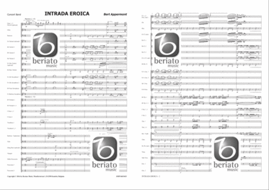 Intrada Eroica Concert Band scores gallery preview page 2