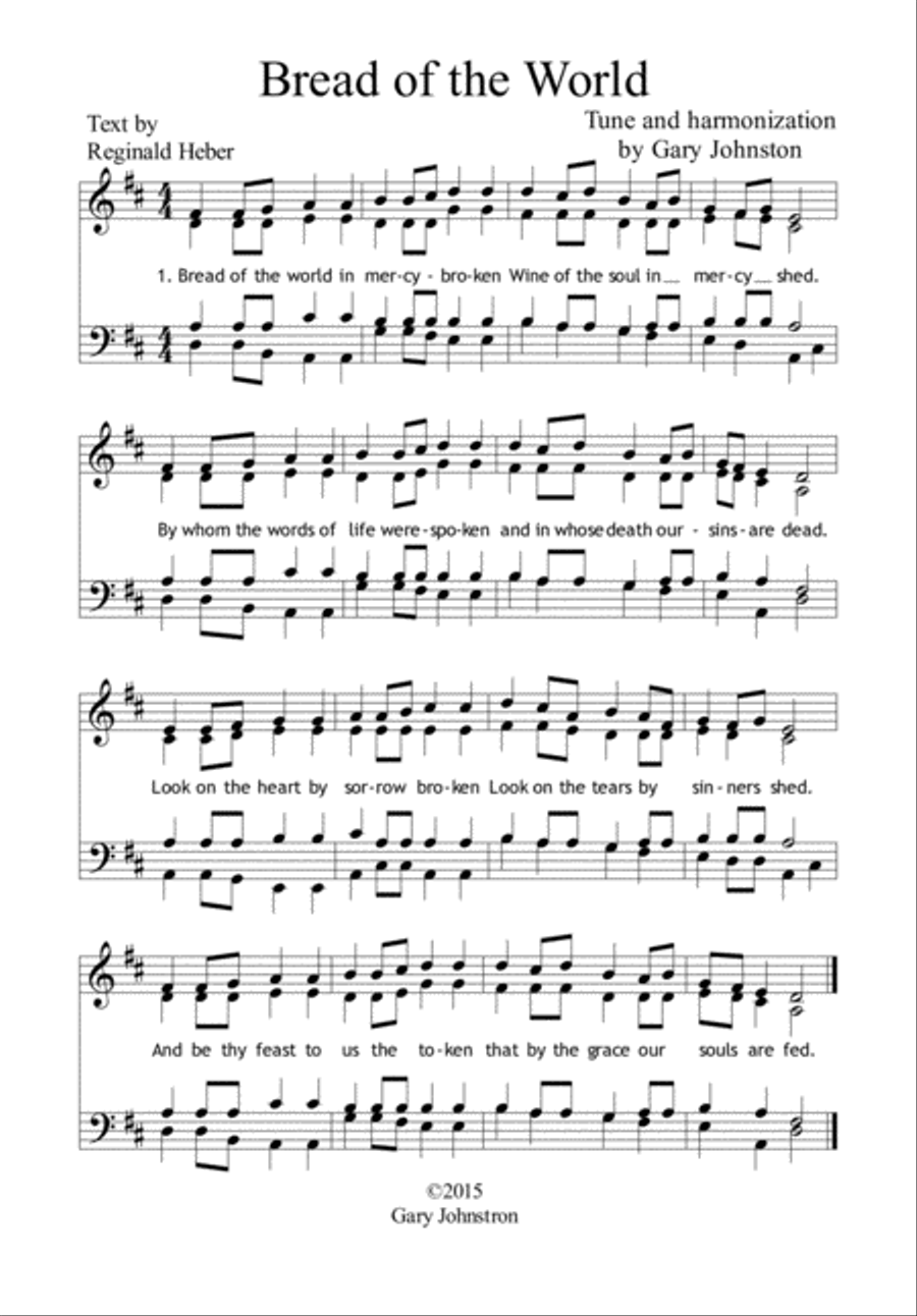 Bread of the World 4-Part scores gallery preview page 1