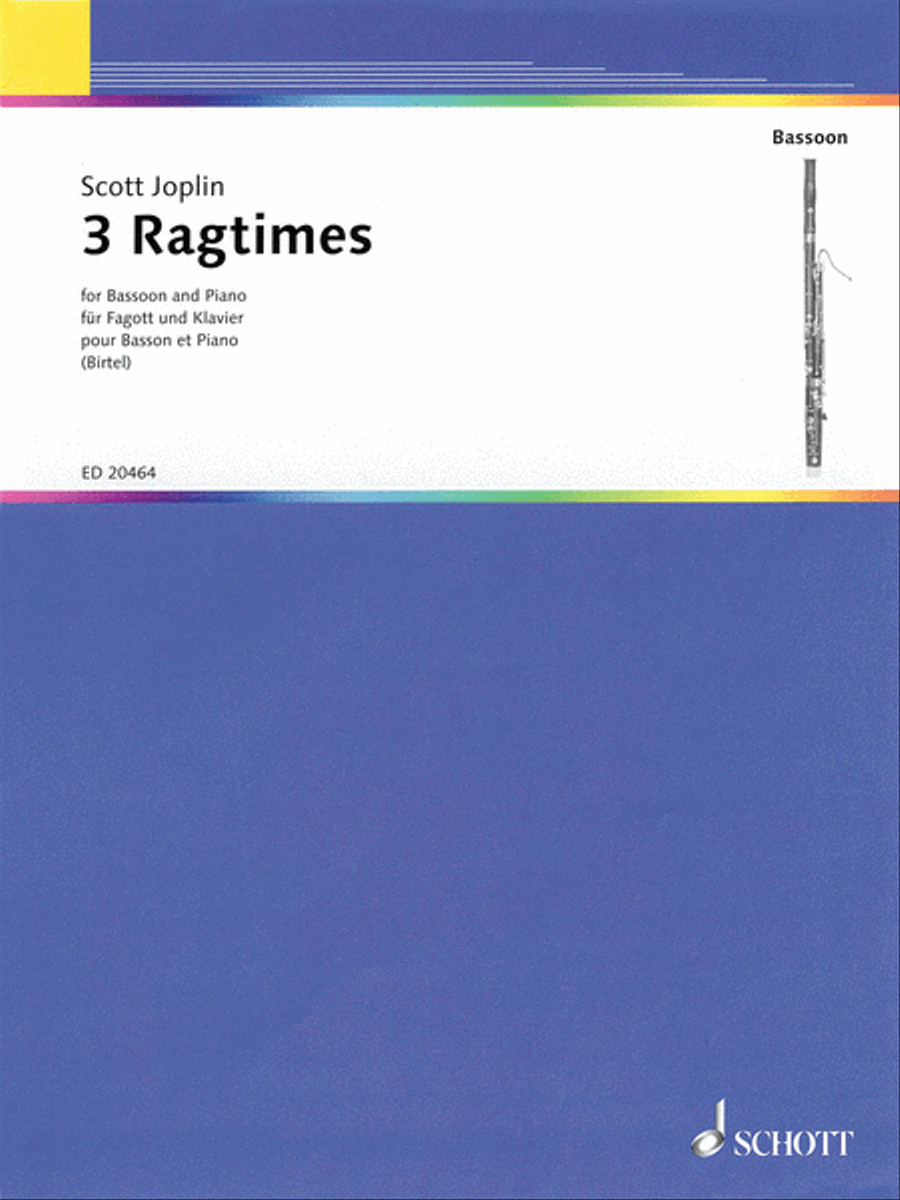 3 Ragtimes 3 Ragtimes Bassoon Solo scores gallery preview page 1