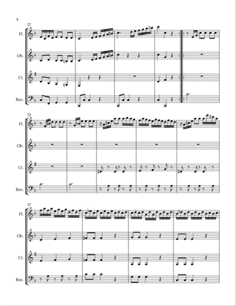 Con Spirito Woodwind Quartet scores gallery preview page 4