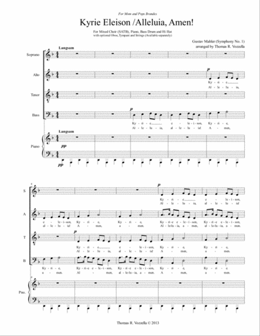 Kyrie (Alleluia!) 4-Part scores gallery preview page 1