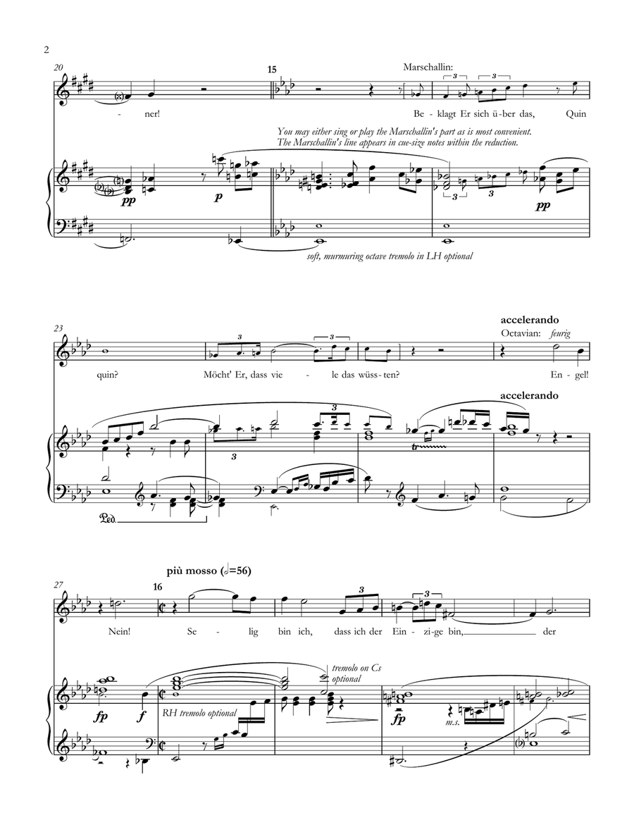 Wie Du warst (Octavian's Aria) from Der Rosenkavalier - Accessible Accompaniments Edition