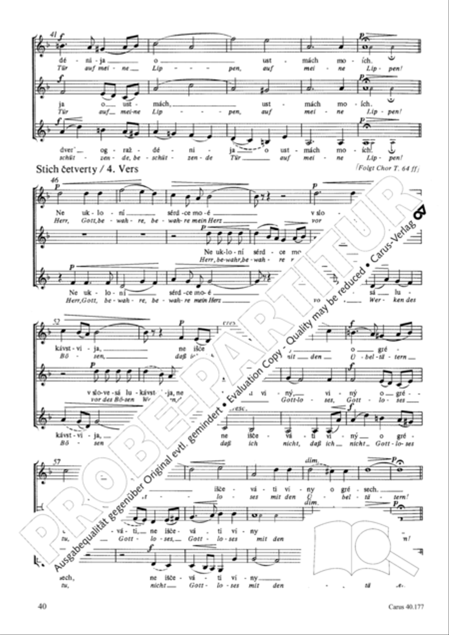 Neun liturgische Chore Collection / Songbook scores gallery preview page 41