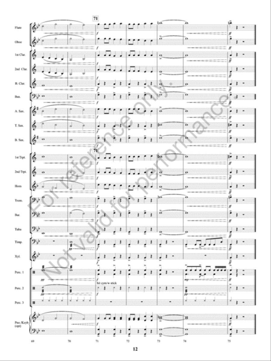 Volcano! Volcano! Concert Band scores gallery preview page 13