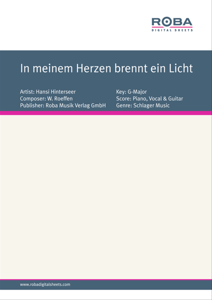 In meinem Herzen brennt ein Licht