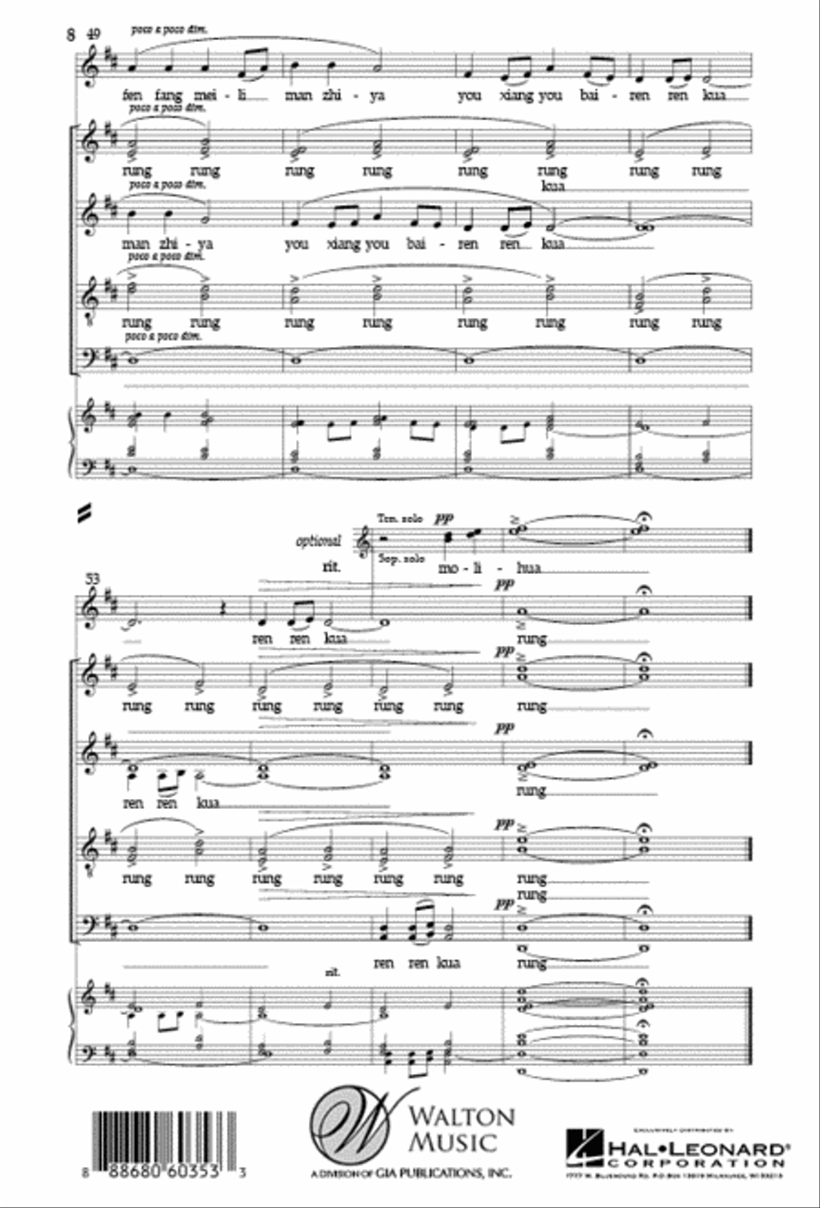 Mo-Li-Hua 4-Part scores gallery preview page 7