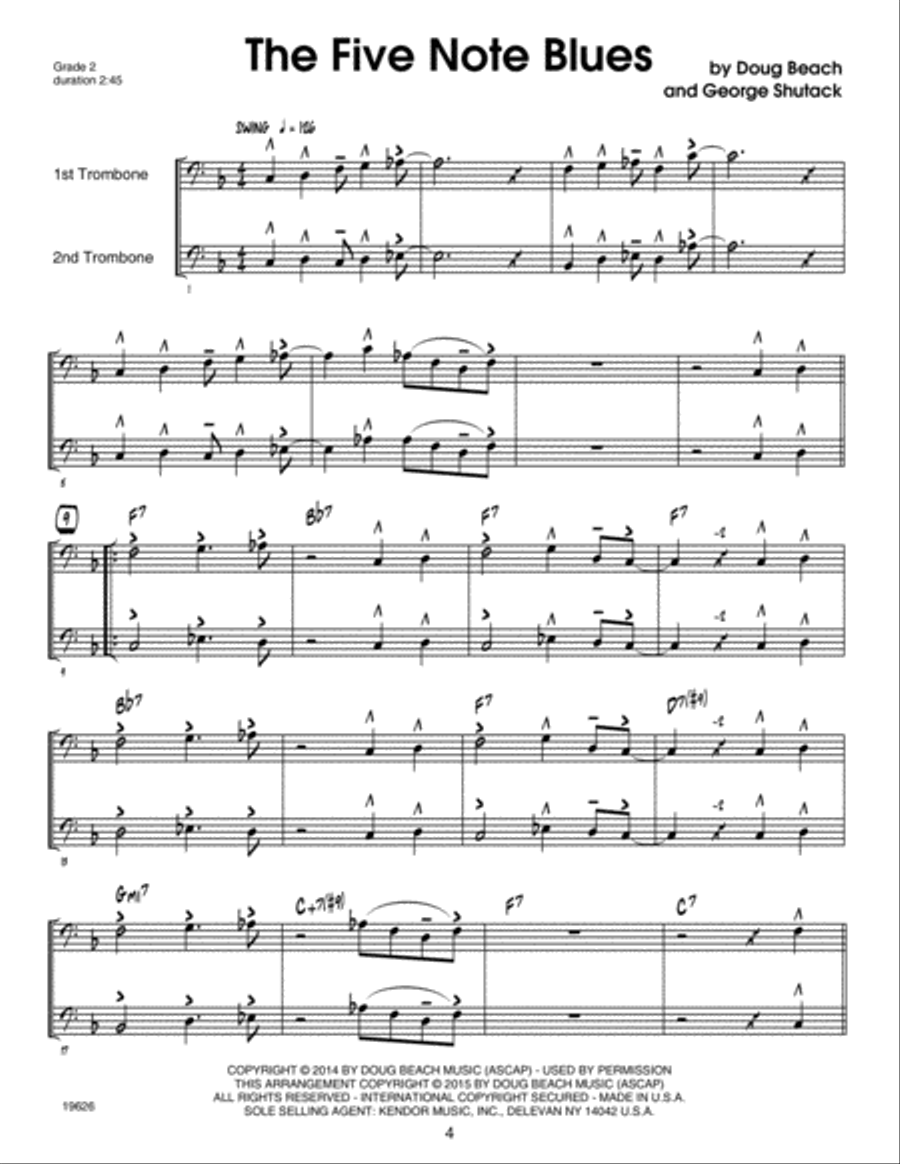Power Of Two, The - Jazz Trombone Duets With MP3s Trombone Duet scores gallery preview page 3