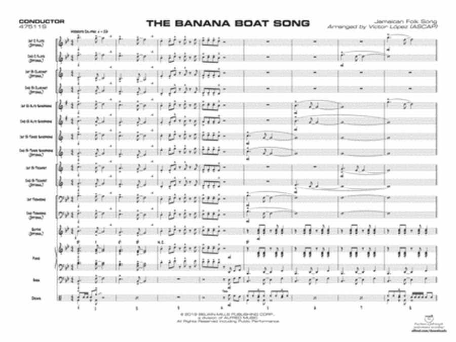 The Banana Boat Song: Score