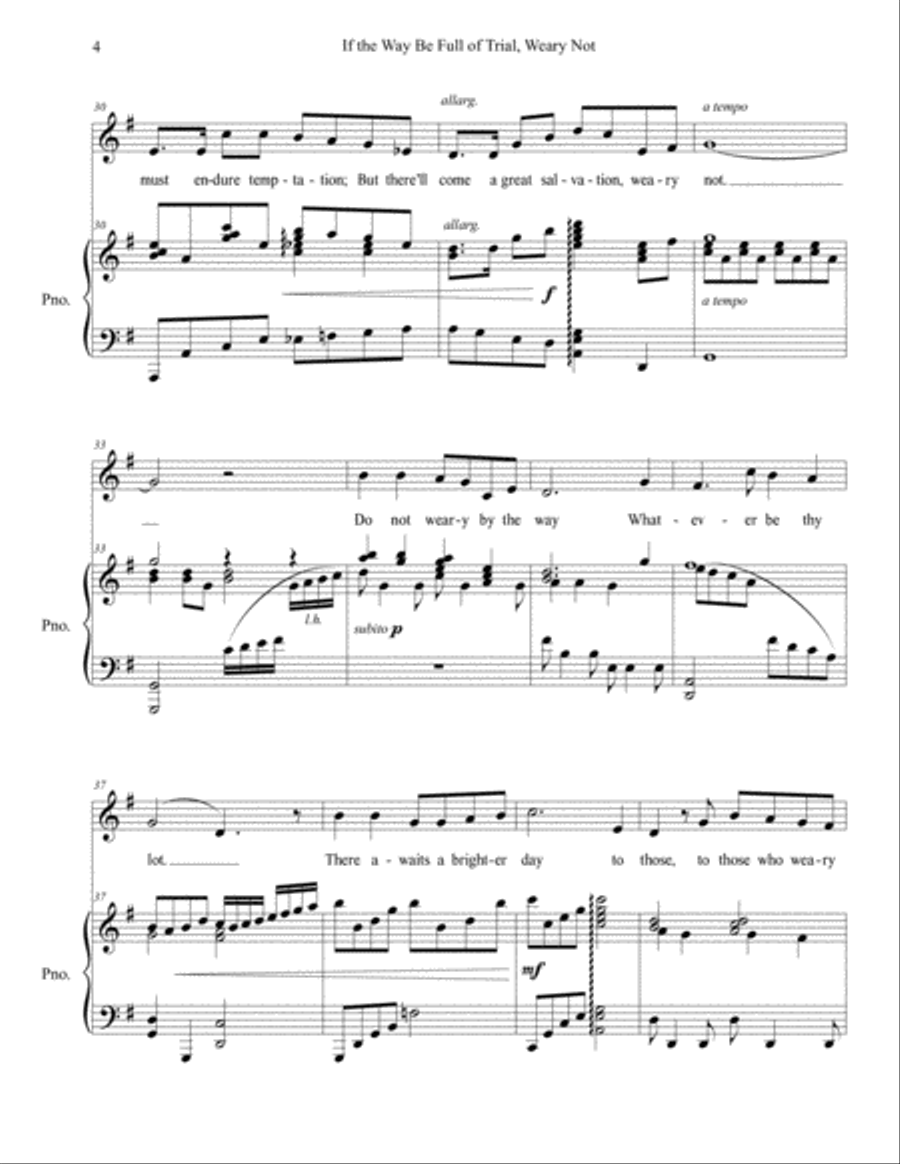 If the Way Be Full of Trial, Weary Not - Sacred Solo for High Voice High Voice scores gallery preview page 4