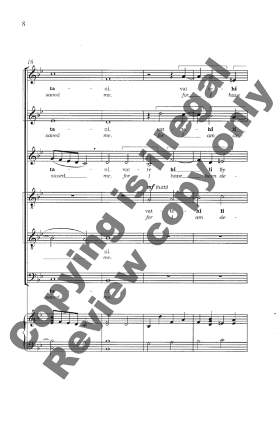 Odekha (Thank you, Lord) SSATBB scores gallery preview page 25