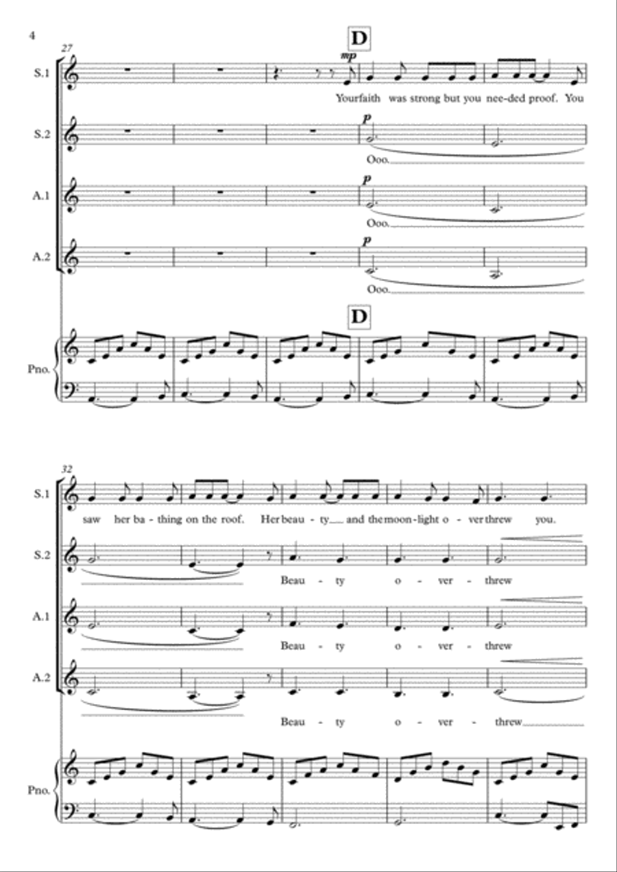 Hallelujah SSA scores gallery preview page 4