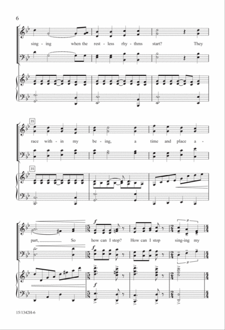 How Can I Stop Singing My Song? 4-Part scores gallery preview page 6