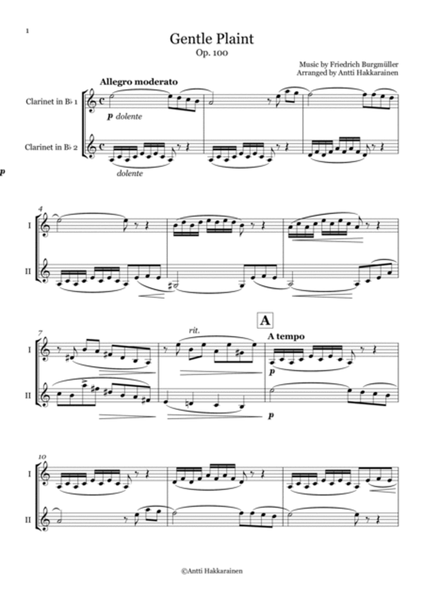 Gentle Plaint Op. 100 - Clarinet Duet