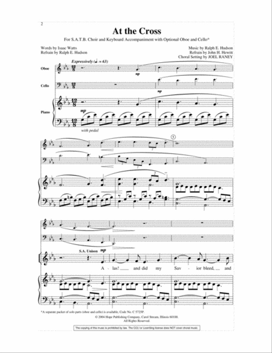At the Cross 4-Part scores gallery preview page 2