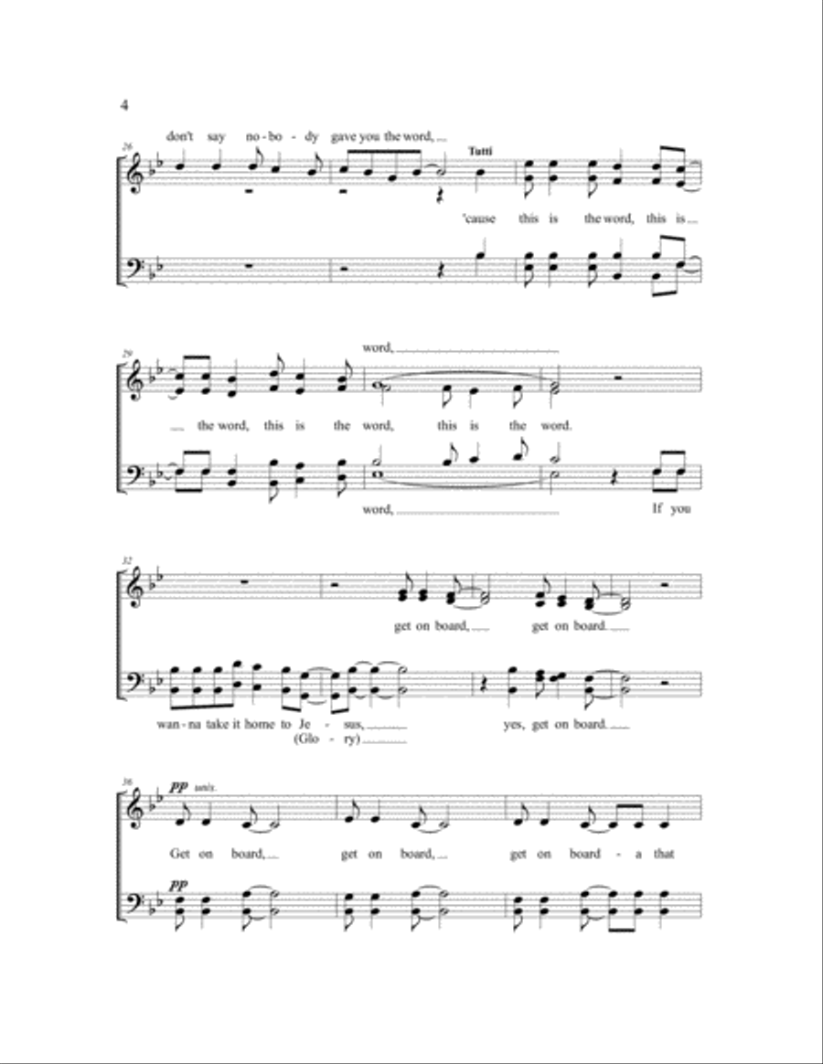 You Better Get On Board! 4-Part scores gallery preview page 4
