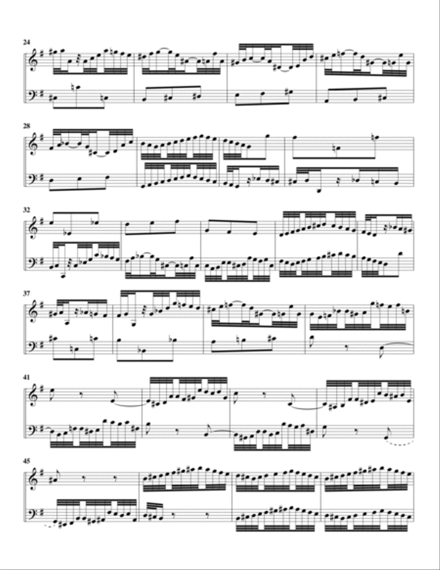 4 duets BWV 802-805 for harpsichord or organ Harpsichord scores gallery preview page 3