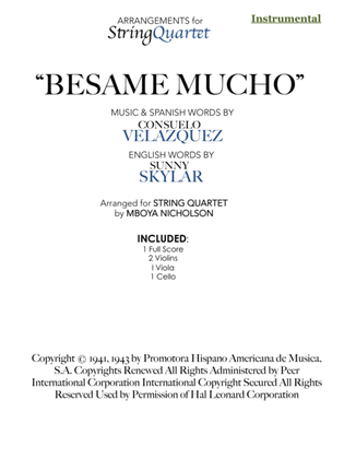Besame Mucho (Kiss Me Much)
