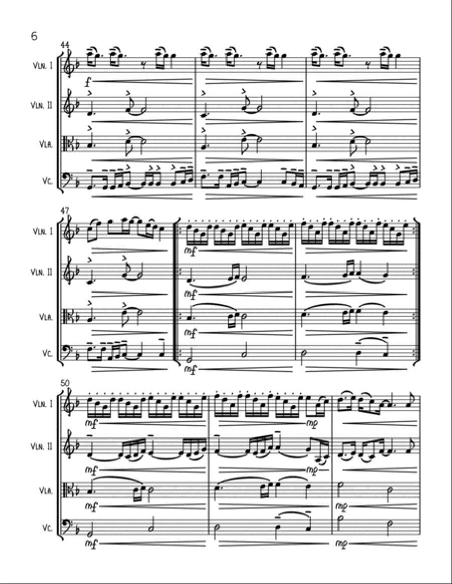 Paradise String Quartet scores gallery preview page 6