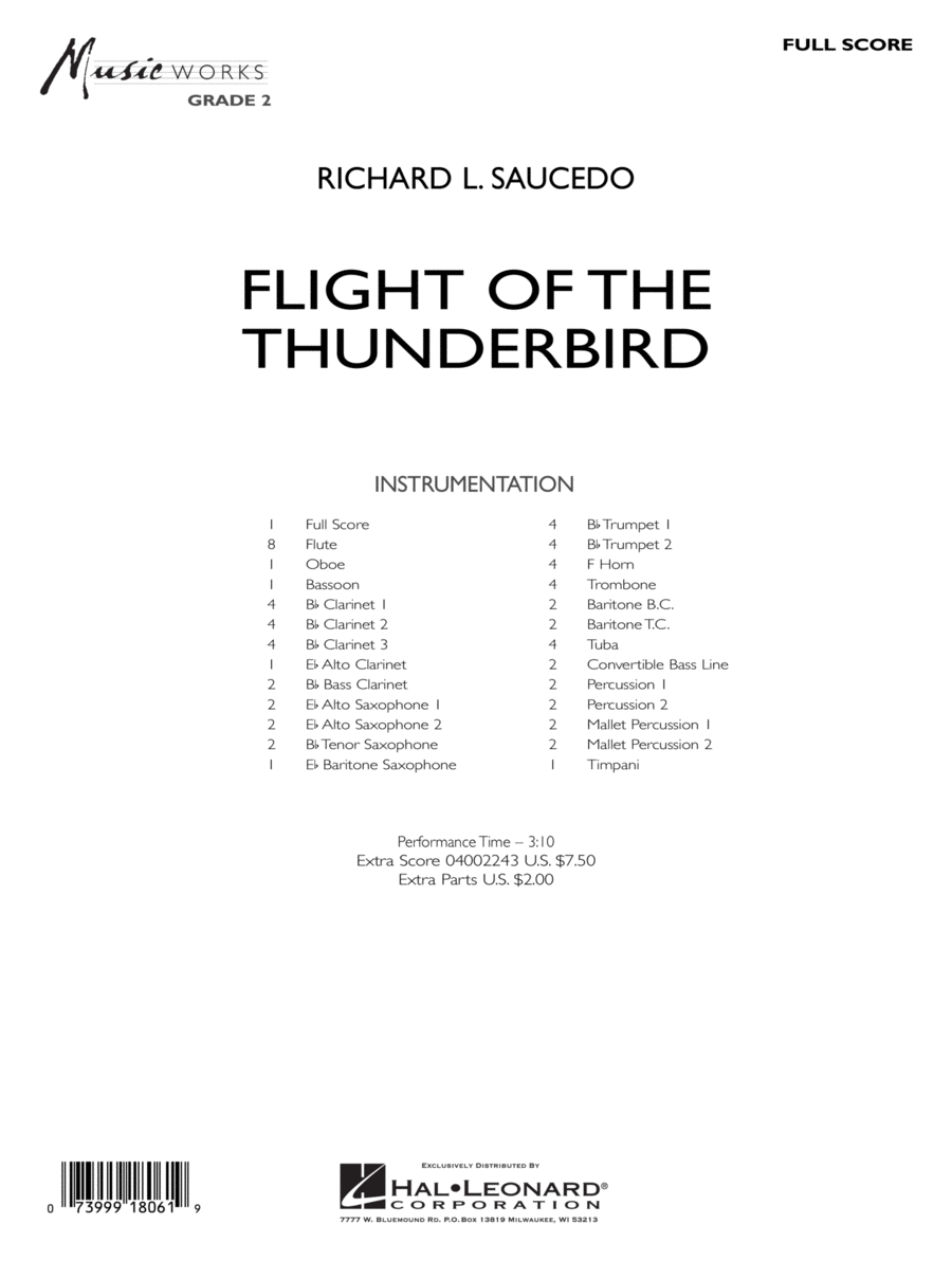 Flight Of The Thunderbird - Full Score Concert Band scores gallery preview page 1