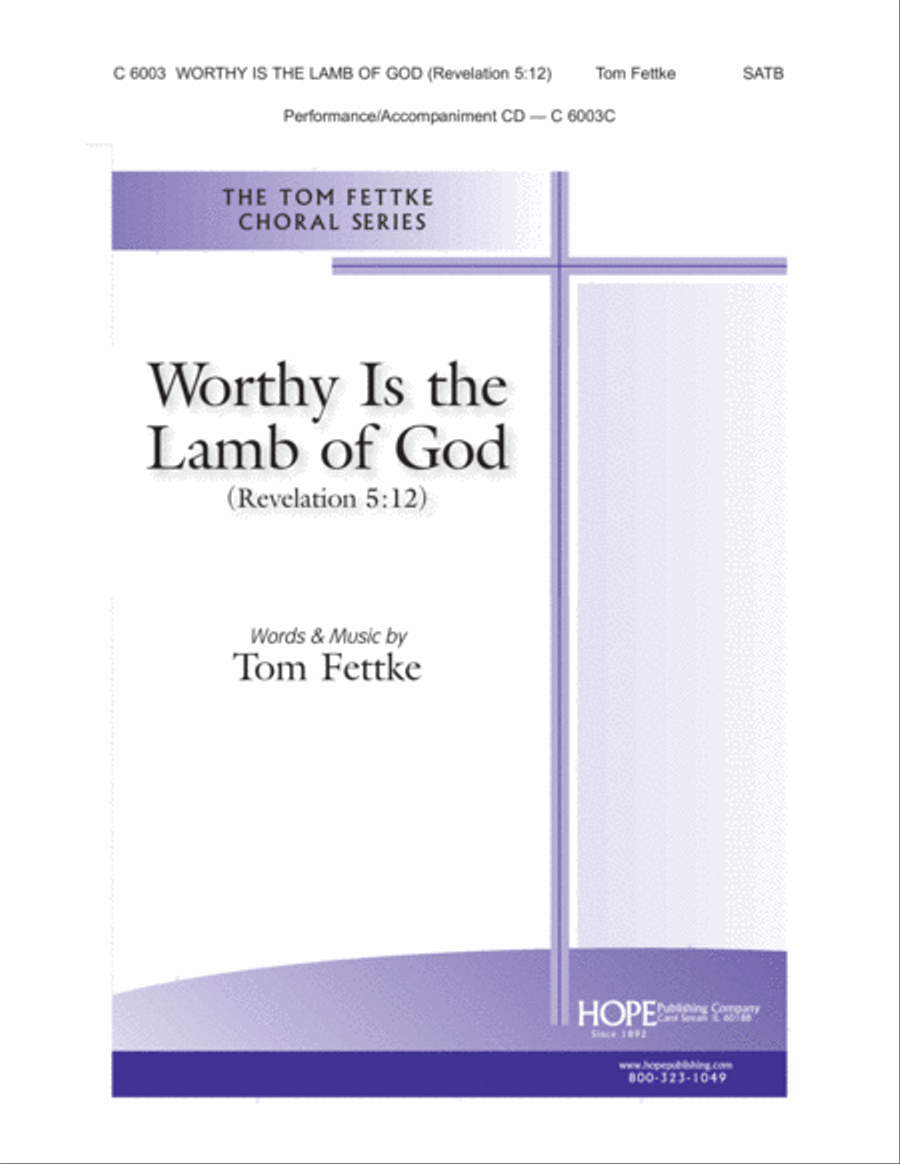 Worthy Is the Lamb of God (Revelation 5:12) 4-Part scores gallery preview page 2