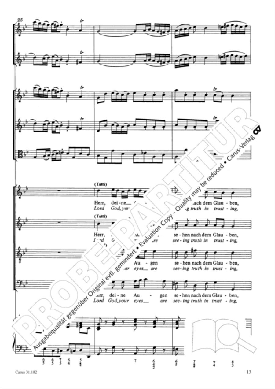 Lord God, your eyes are seeing truth in trusting (Herr, deine Augen sehen nach dem Glauben) ATB scores gallery preview page 14