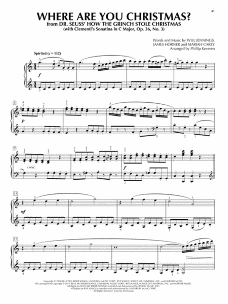 Christmas Songs for Classical Piano Piano Solo scores gallery preview page 4