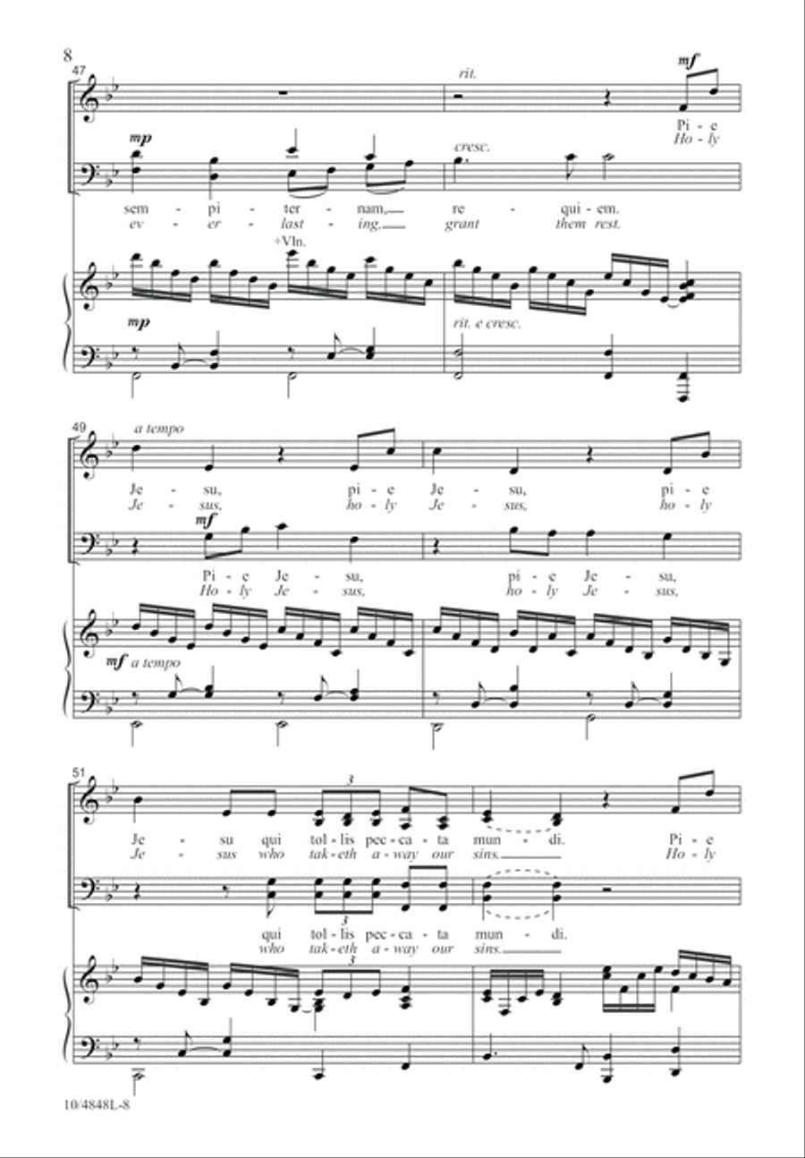 Pie Jesu Pie Jesu 4-Part scores gallery preview page 8