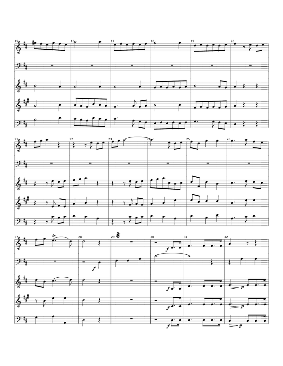 Trumpet Shall Sound (Key of D) for Brass Quintet Small Ensemble scores gallery preview page 2