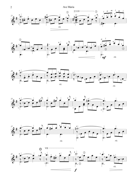 "Ave Maria" for solo guitar image number null
