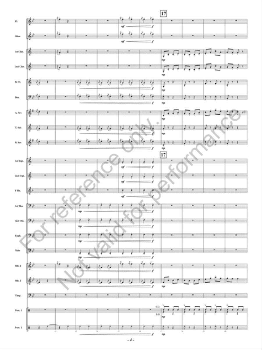 Infernal Galop Concert Band scores gallery preview page 5