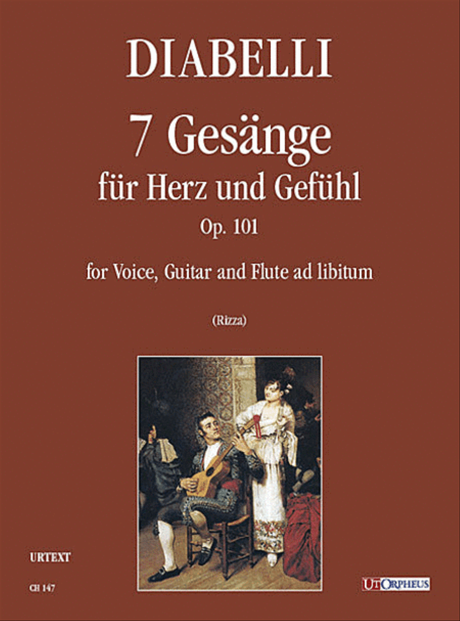 7 Gesänge für Herz und Gefühl Op. 101 for Voice, Guitar and Flute ad libitum Flute scores gallery preview page 1