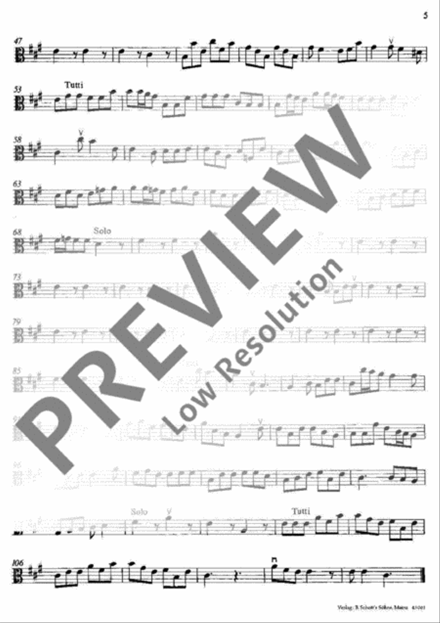 Violin Concerto in A Major String Orchestra scores gallery preview page 5