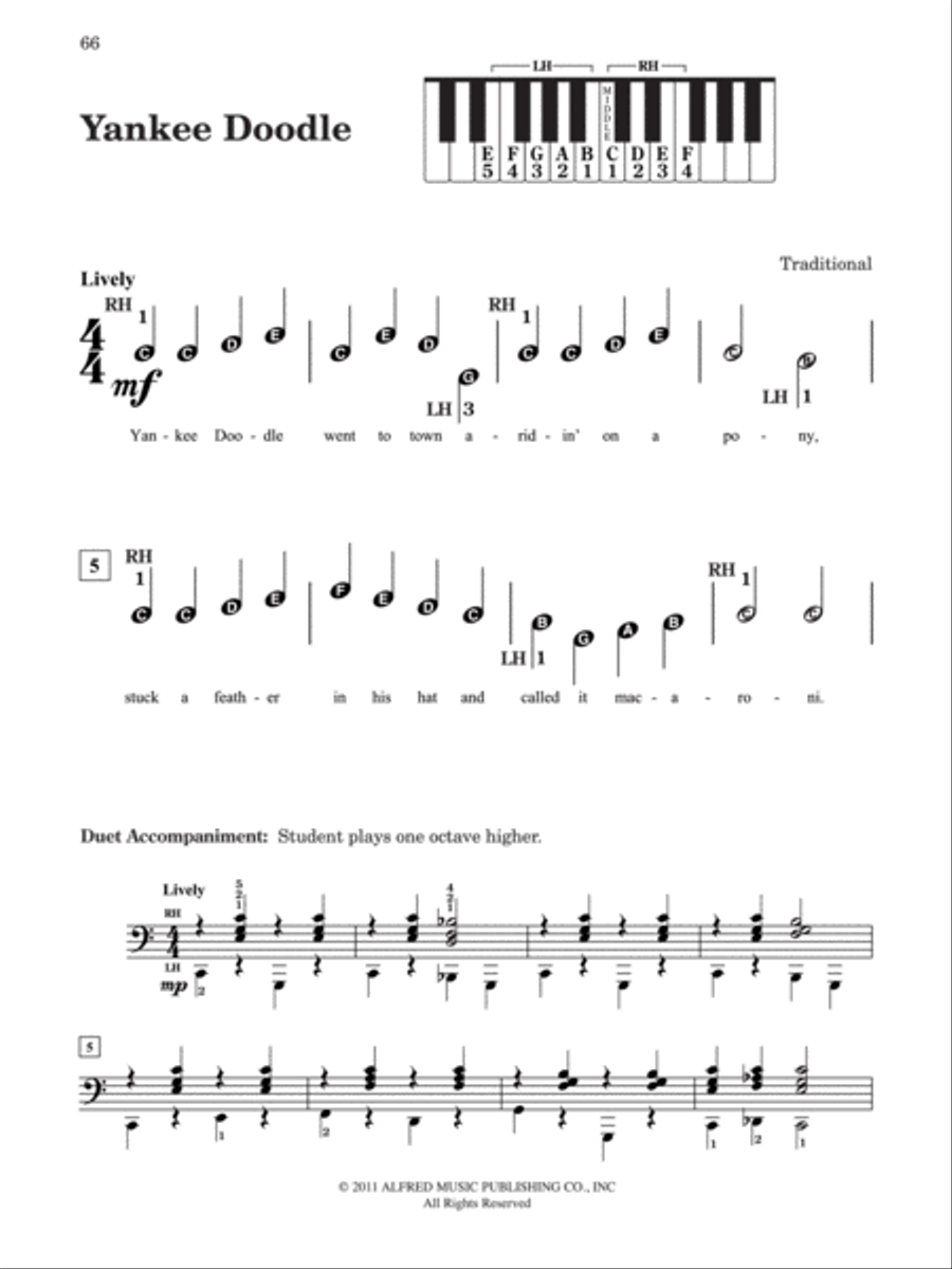 Pre-Reading Book of Favorites Easy Piano scores gallery preview page 9