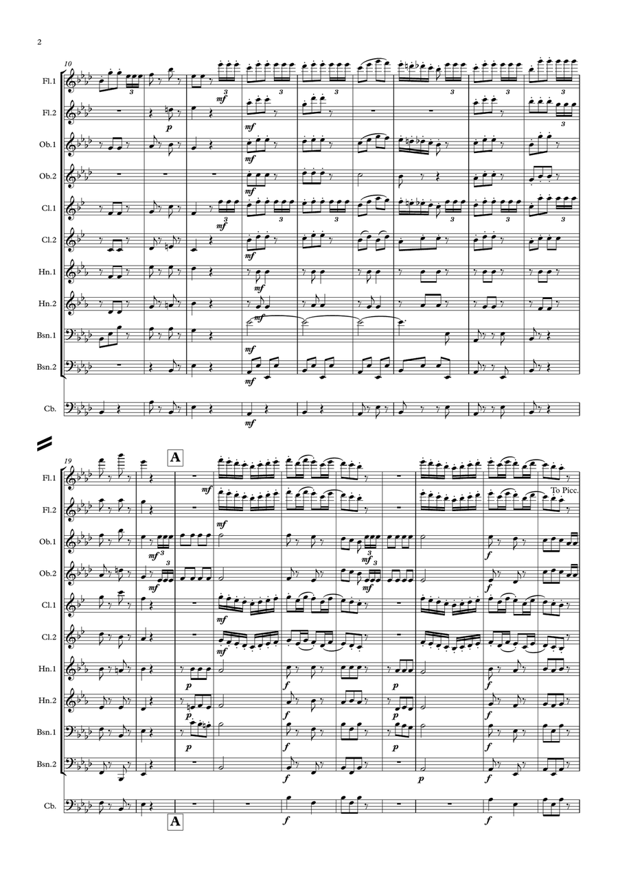 Jessel: Die Parade der Zinnsoldaten Op.123 (Parade of the Tin Soldiers) - symphonic wind Woodwind Quintet scores gallery preview page 2