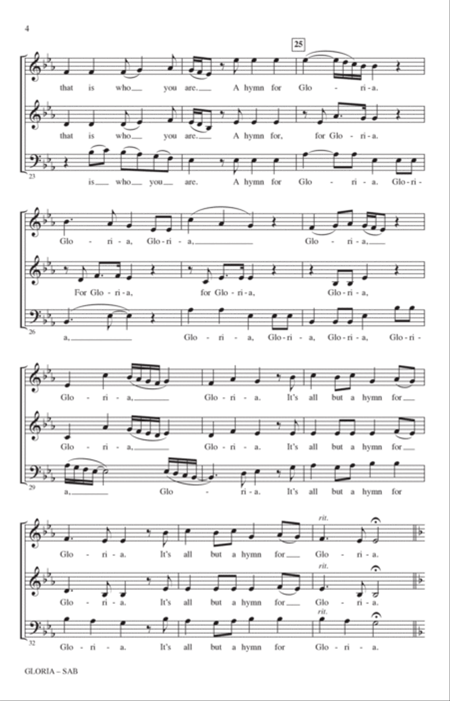 Gloria (arr. Roger Emerson) 3-Part scores gallery preview page 3