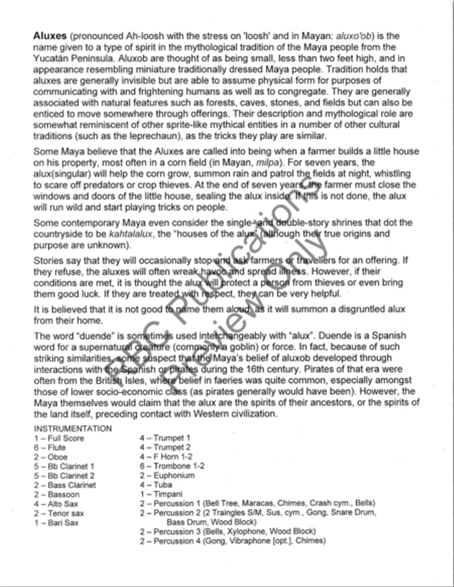 Aluxes (Score) Concert Band scores gallery preview page 3
